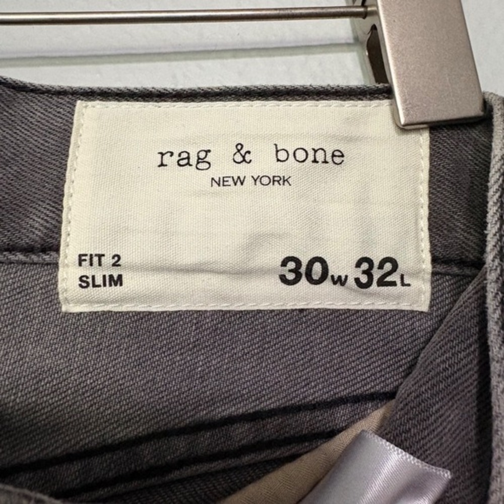 NWT Rag Bone&  Fit 2 Slim Jeans Greyson Faded Mid rise 30X32 Button Fly‎ Grunge - Picture 5 of 13